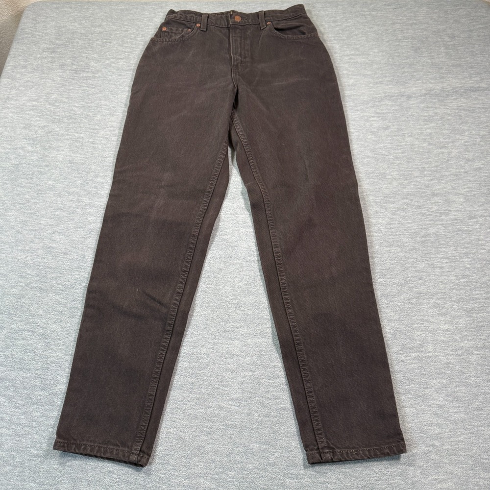 Levi's 550 Jeans Women 6 Reg M Black Relaxed Tapered High Rise Denim 28x31